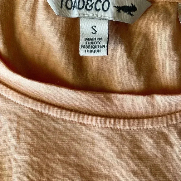 Toad&Co Peach  Coloured T-Shirt - Picture 7 of 10